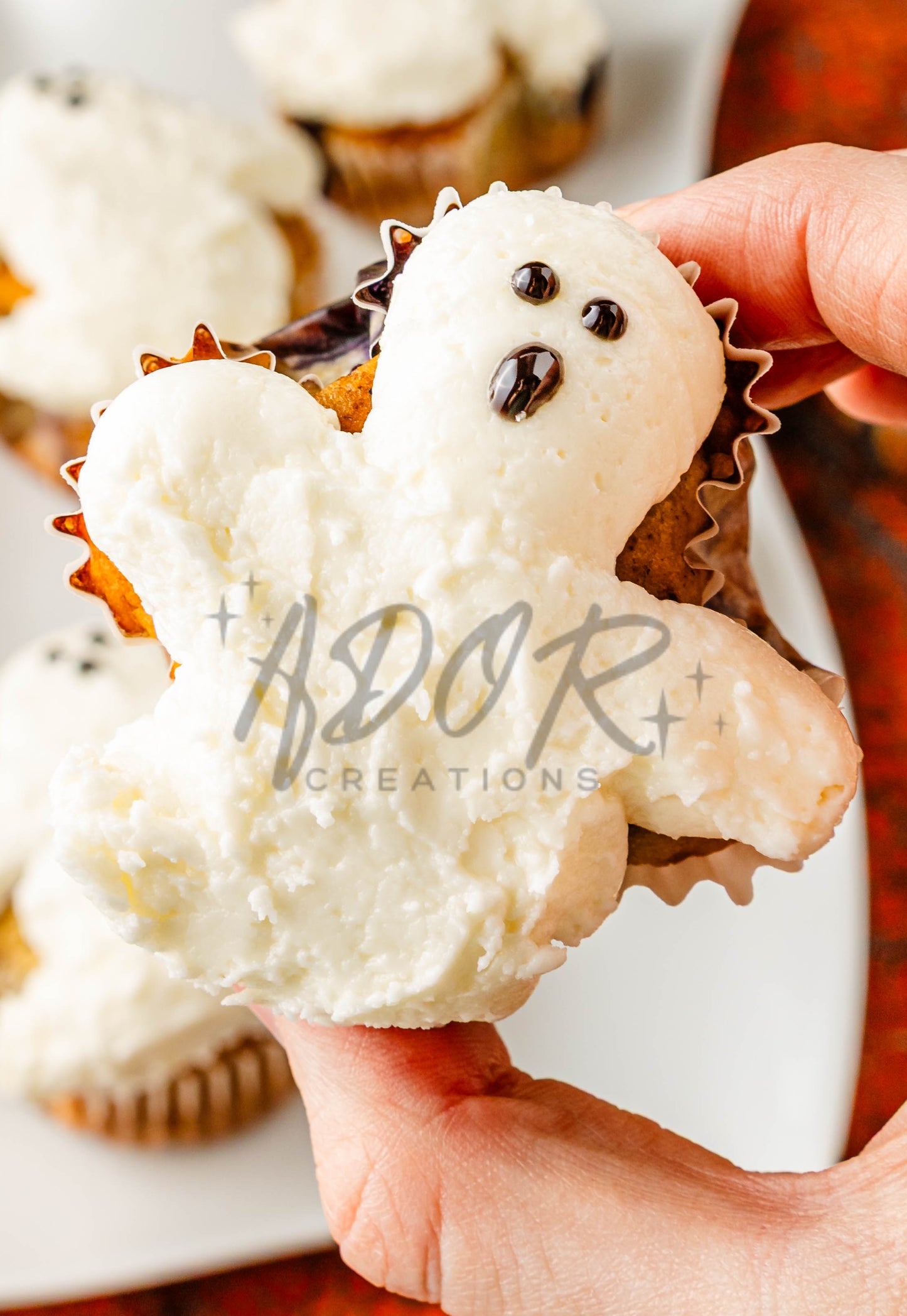 BOO-berry Ghost Muffins w/ SCREAM Cheese Frosting - Set 2 of 3