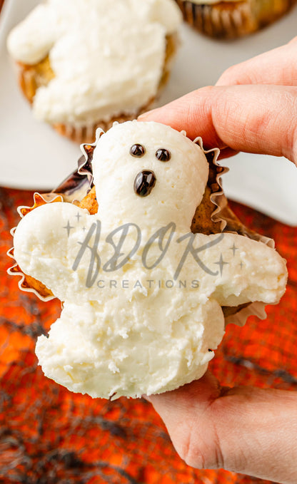 BOO-berry Ghost Muffins w/ SCREAM Cheese Frosting - Set 2 of 3