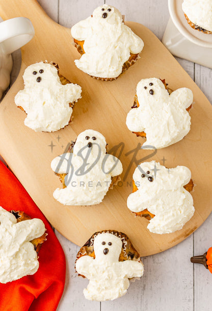 BOO-berry Ghost Muffins w/ SCREAM Cheese Frosting - Set 3 of 3