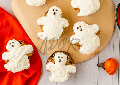 BOO-berry Ghost Muffins w/ SCREAM Cheese Frosting - Set 3 of 3