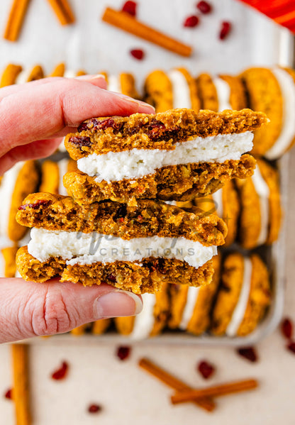 Pumpkin Oatmeal Cranberry Sandwich Cookies - Set 1 of 3