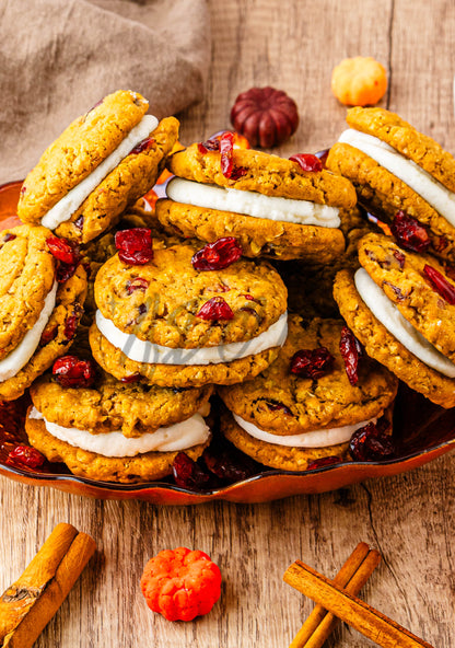 Pumpkin Oatmeal Cranberry Sandwich Cookies - Set 2 of 3