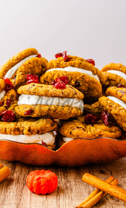 Pumpkin Oatmeal Cranberry Sandwich Cookies - Set 2 of 3