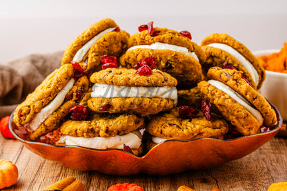 Pumpkin Oatmeal Cranberry Sandwich Cookies - Set 2 of 3