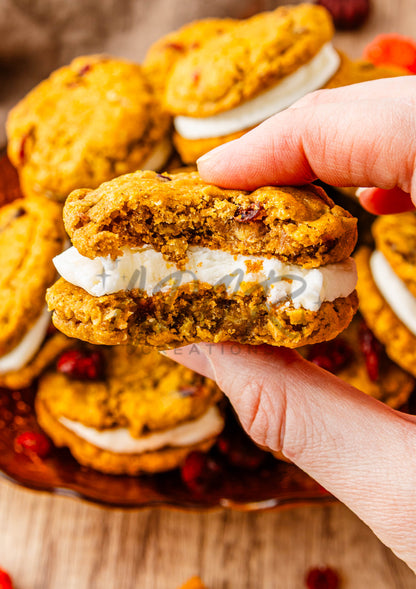 Pumpkin Oatmeal Cranberry Sandwich Cookies - Set 2 of 3