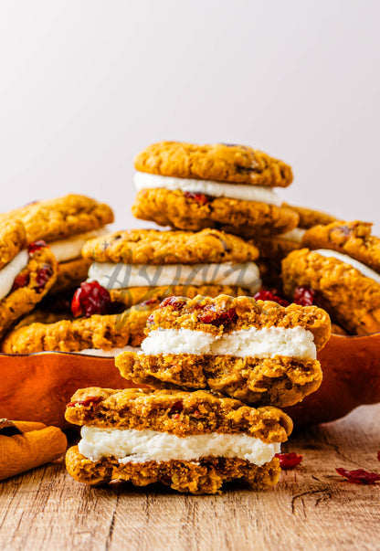 Pumpkin Oatmeal Cranberry Sandwich Cookies - Set 2 of 3