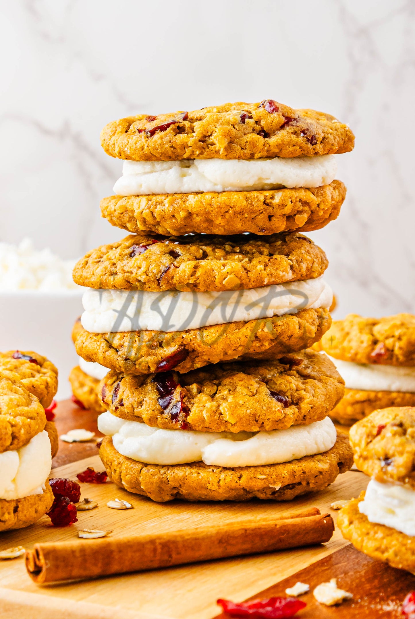 Pumpkin Oatmeal Cranberry Sandwich Cookies - Set 3 of 3