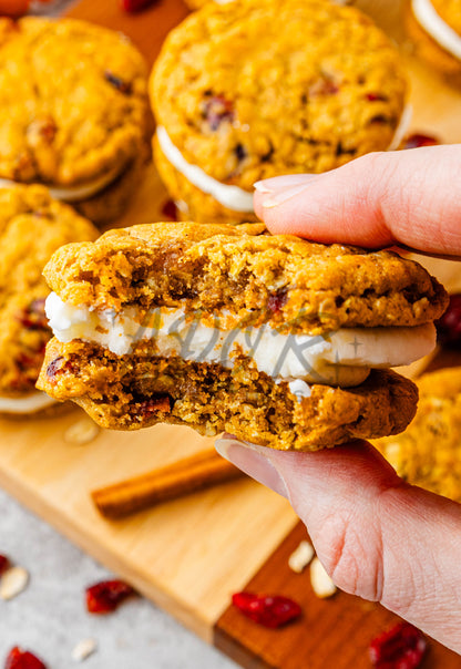 Pumpkin Oatmeal Cranberry Sandwich Cookies - Set 3 of 3