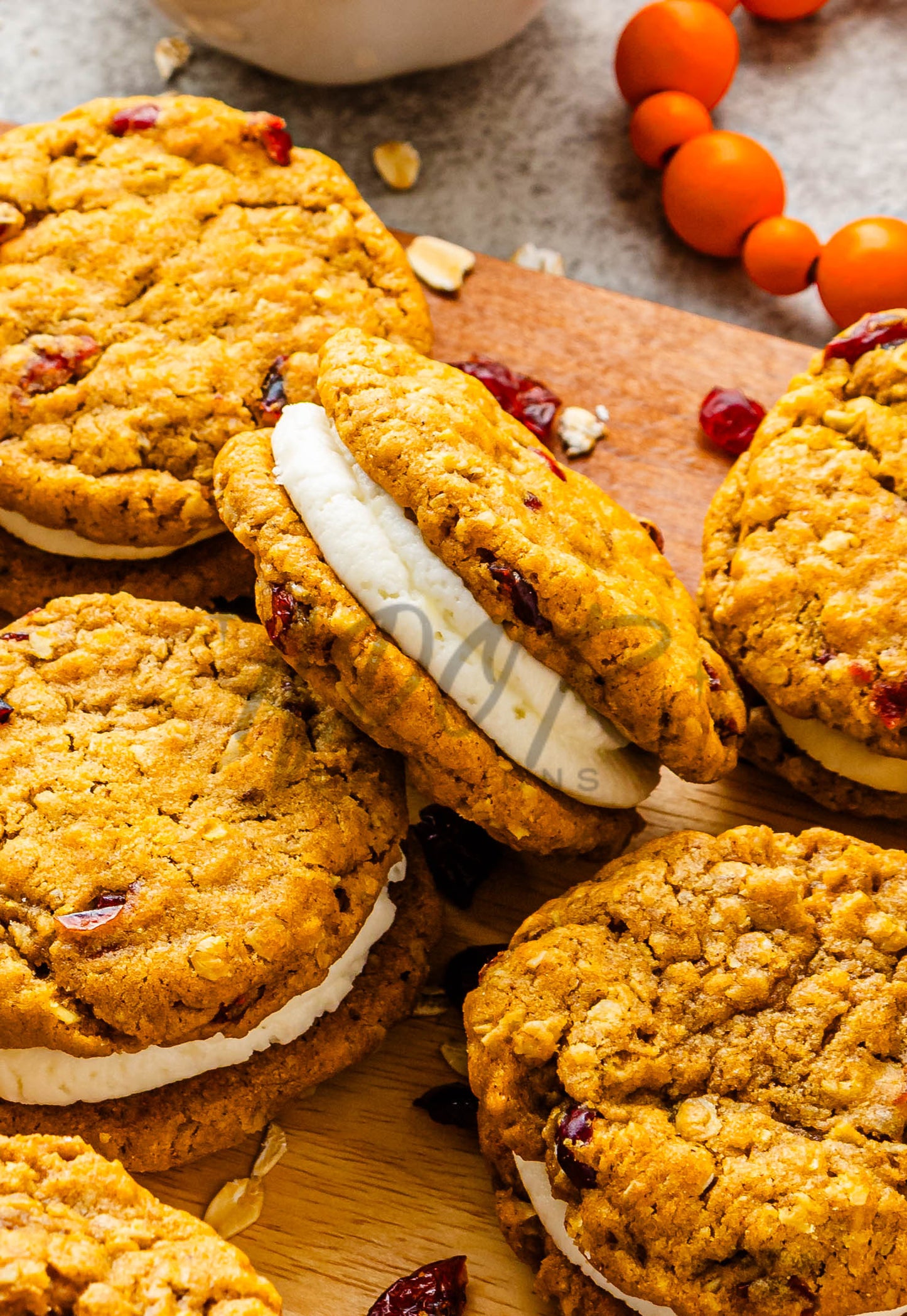 Pumpkin Oatmeal Cranberry Sandwich Cookies - Set 3 of 3