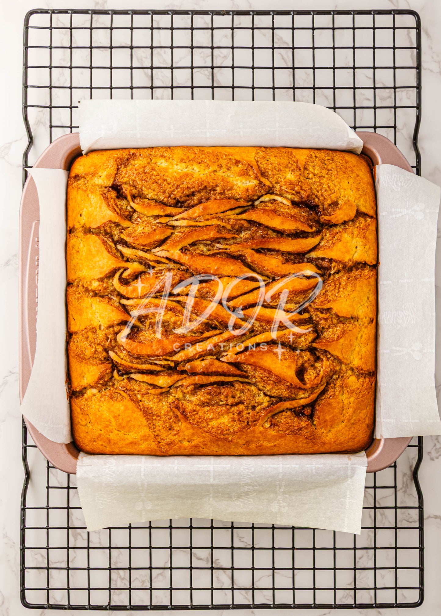 Gooey Banana Cinnamon Roll Cake - EXCLUSIVE