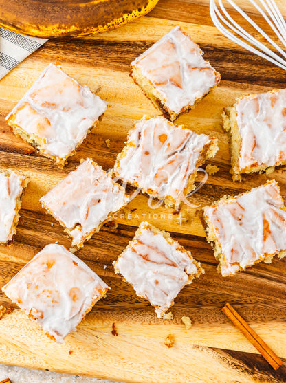 Gooey Banana Cinnamon Roll Cake - EXCLUSIVE