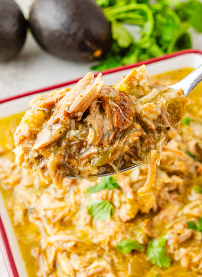 Easy Crockpot Green Chile Shredded Pork - EXCLUSIVE