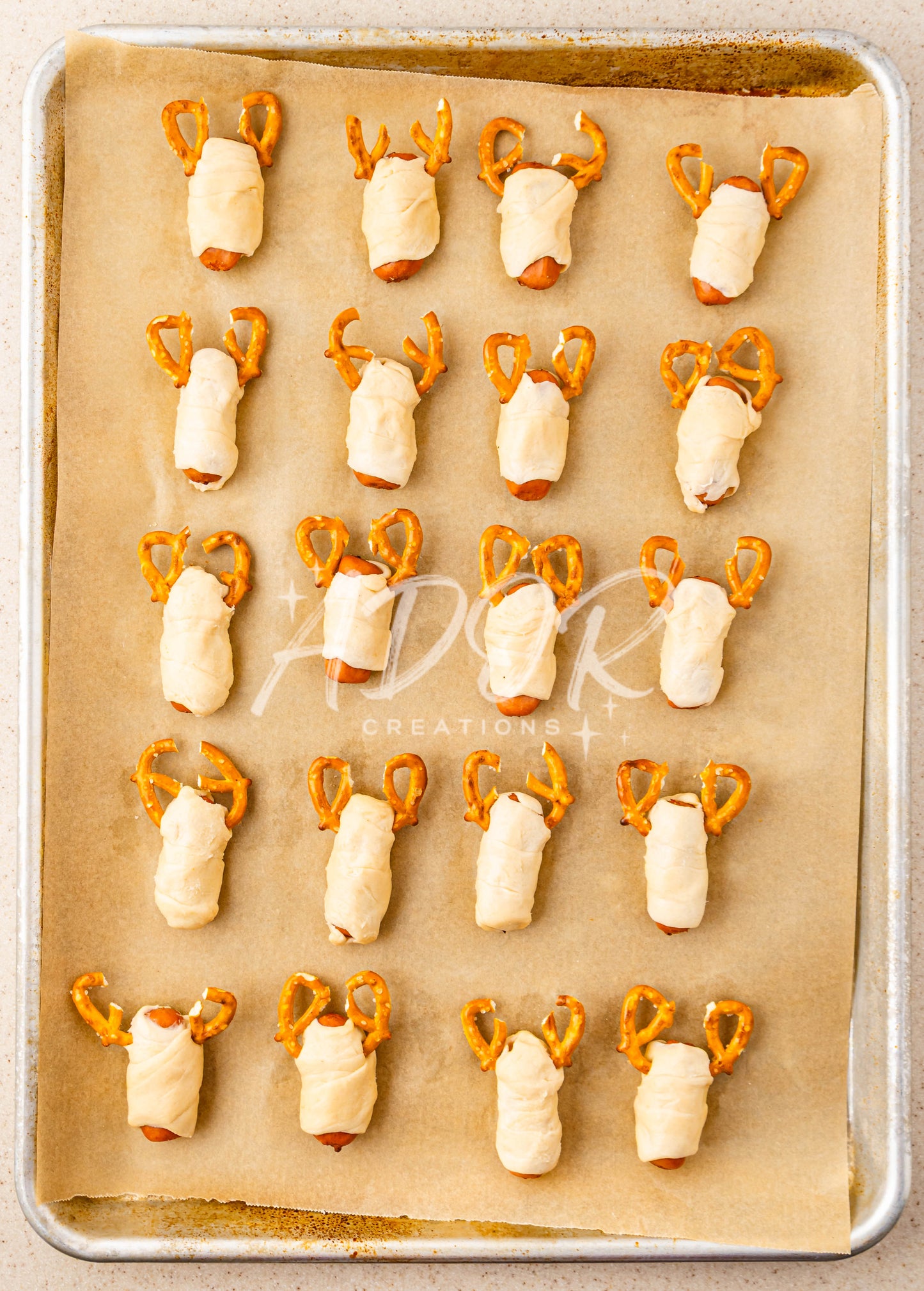 Christmas Rudolph Reindeer Pigs in a Blanket - Set 6 of 6