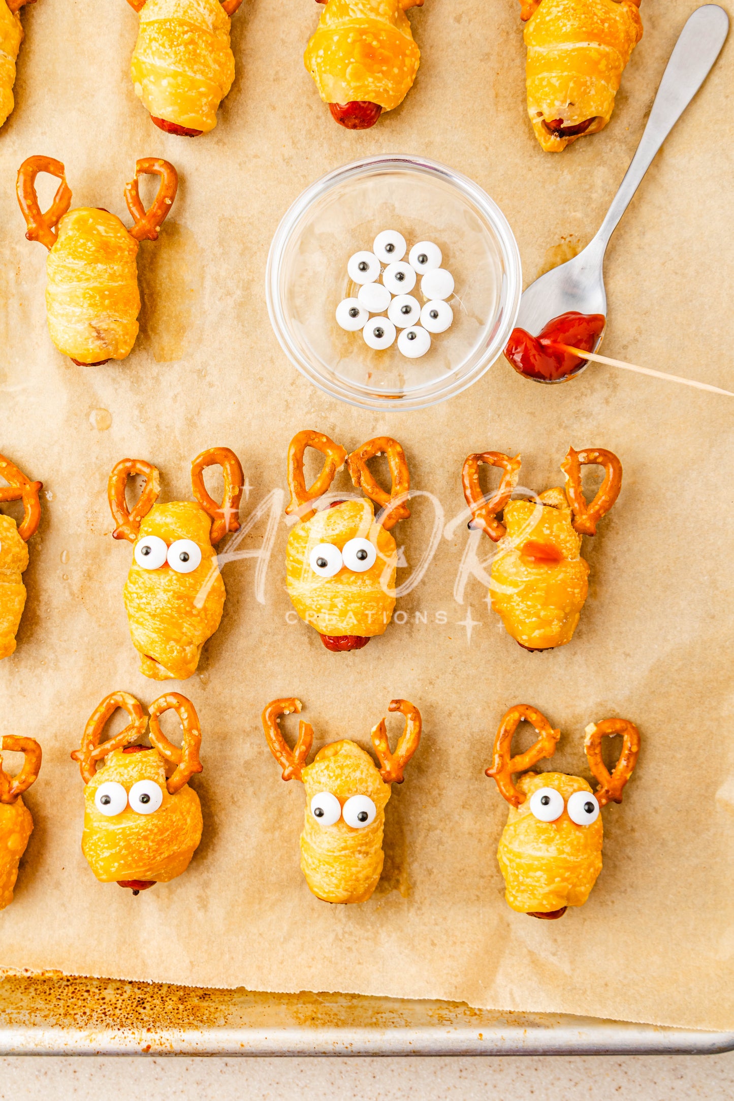 Christmas Rudolph Reindeer Pigs in a Blanket - Set 6 of 6