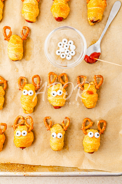 Christmas Rudolph Reindeer Pigs in a Blanket - Set 6 of 6