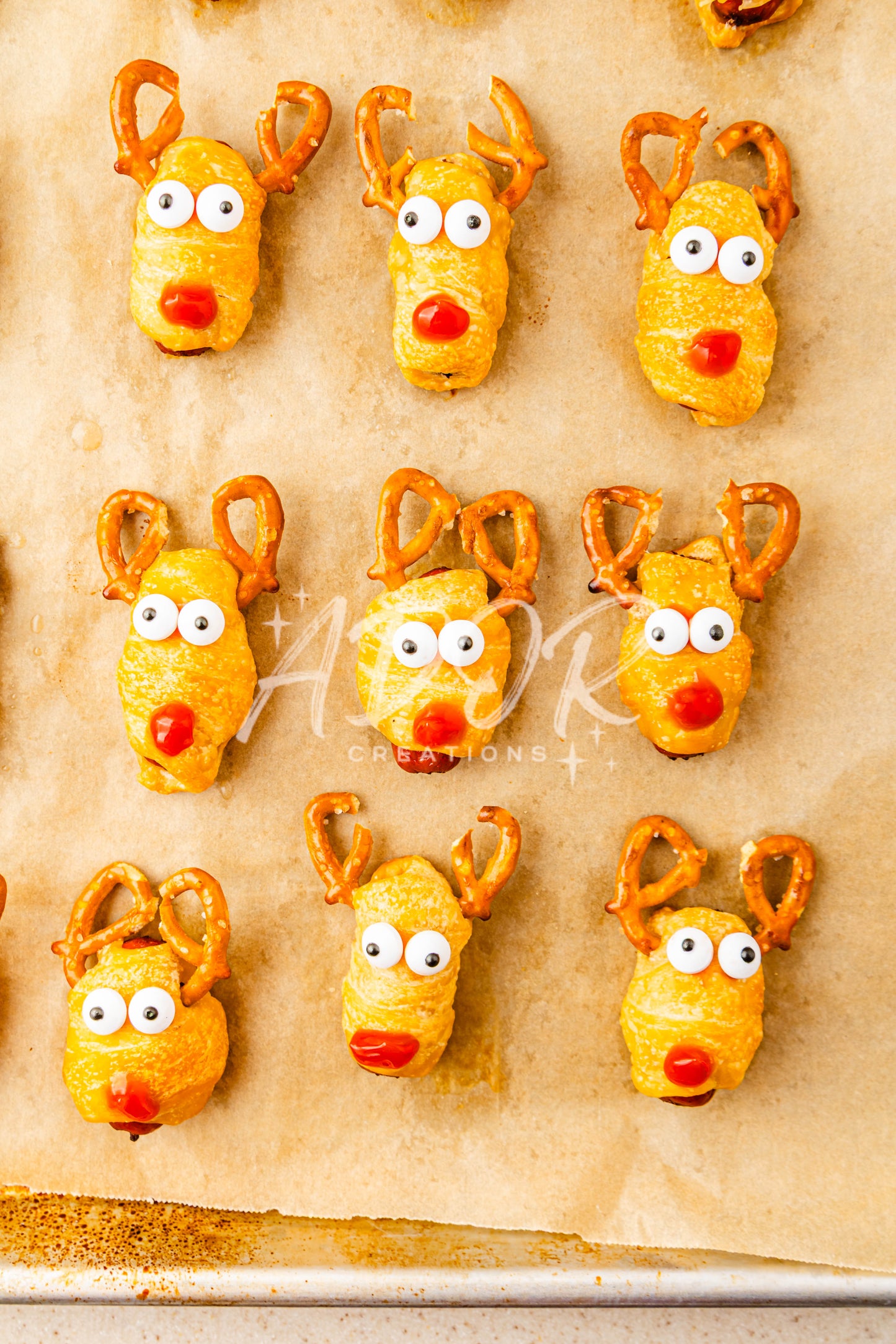 Christmas Rudolph Reindeer Pigs in a Blanket - Set 6 of 6