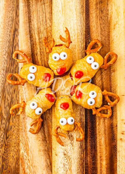 Christmas Rudolph Reindeer Pigs in a Blanket - Set 6 of 6