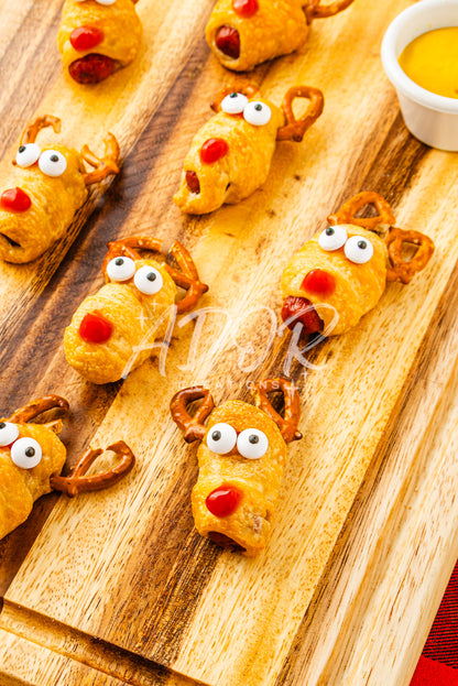 Christmas Rudolph Reindeer Pigs in a Blanket - Set 6 of 6