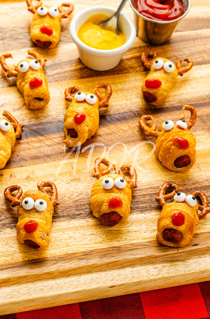 Christmas Rudolph Reindeer Pigs in a Blanket - Set 6 of 6
