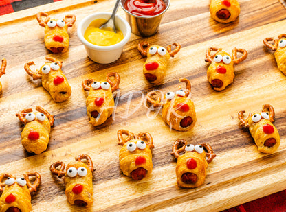 Christmas Rudolph Reindeer Pigs in a Blanket - Set 6 of 6