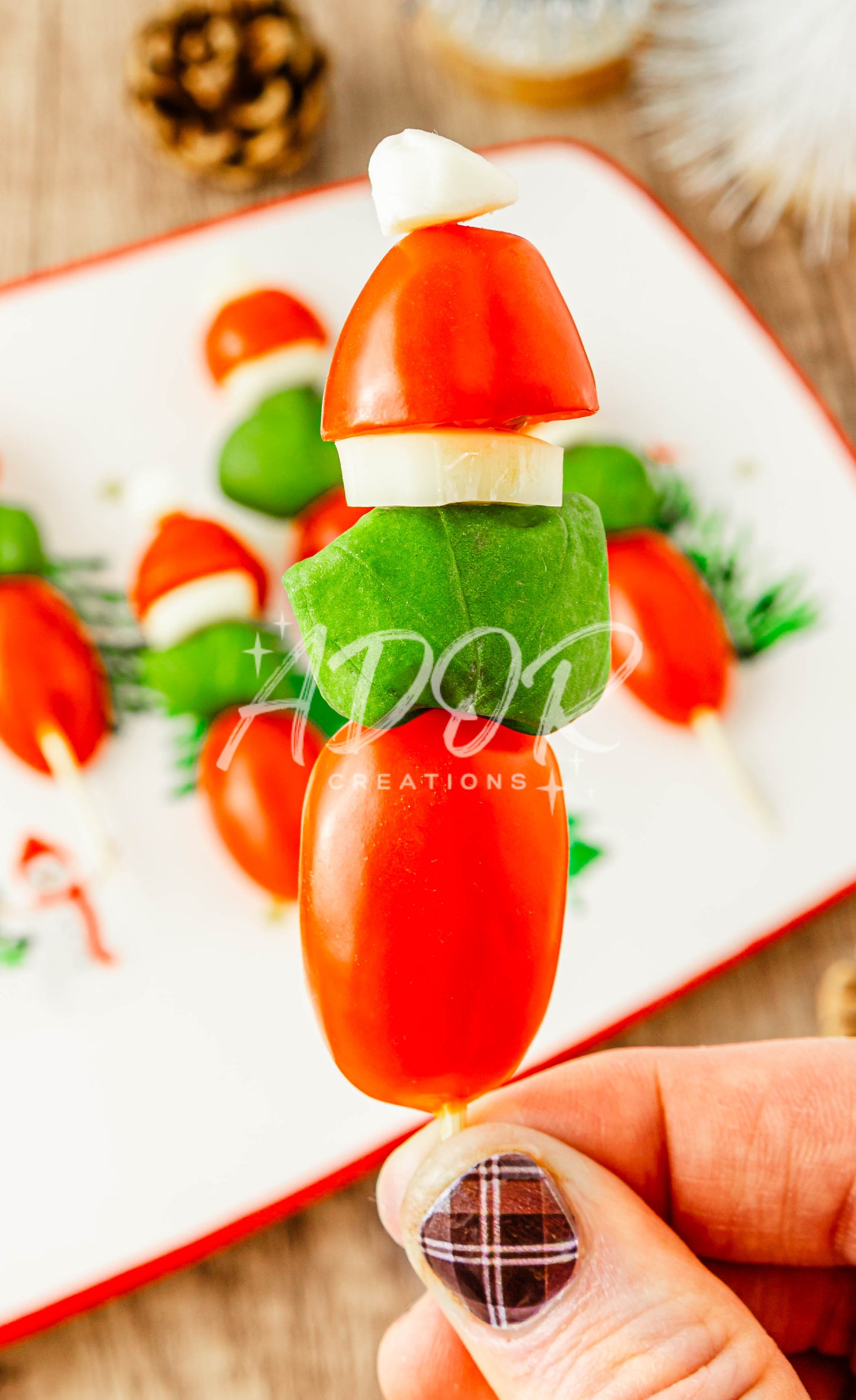 Grinch Caprese Skewers - Set 6 of 6