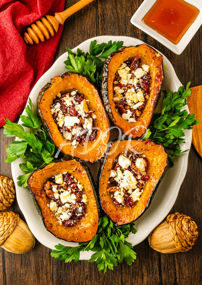 Hot Honey Feta Roasted Acorn Squash - EXCLUSIVE