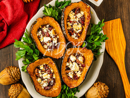 Hot Honey Feta Roasted Acorn Squash - EXCLUSIVE