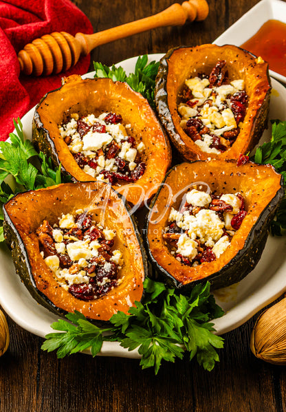 Hot Honey Feta Roasted Acorn Squash - EXCLUSIVE
