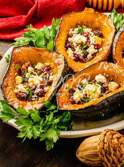 Hot Honey Feta Roasted Acorn Squash - EXCLUSIVE