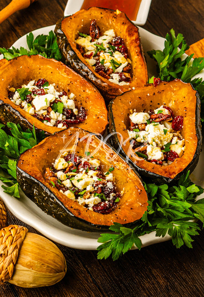 Hot Honey Feta Roasted Acorn Squash - EXCLUSIVE