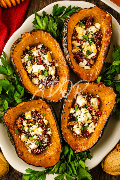 Hot Honey Feta Roasted Acorn Squash - EXCLUSIVE