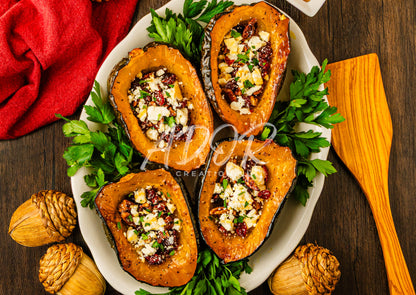 Hot Honey Feta Roasted Acorn Squash - EXCLUSIVE