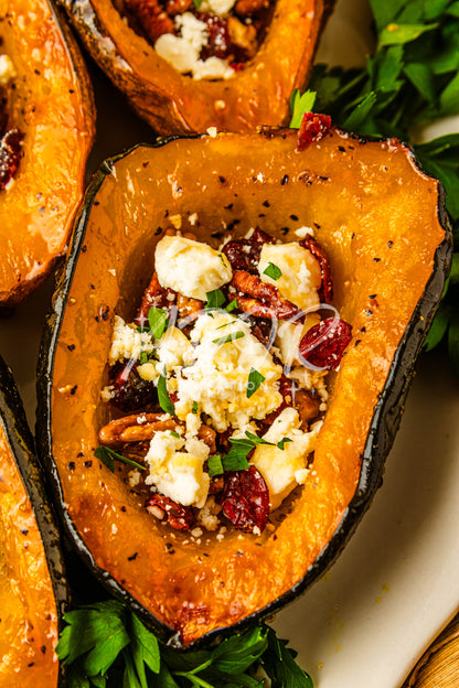 Hot Honey Feta Roasted Acorn Squash - EXCLUSIVE