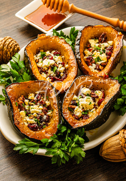 Hot Honey Feta Roasted Acorn Squash - EXCLUSIVE