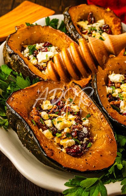 Hot Honey Feta Roasted Acorn Squash - EXCLUSIVE