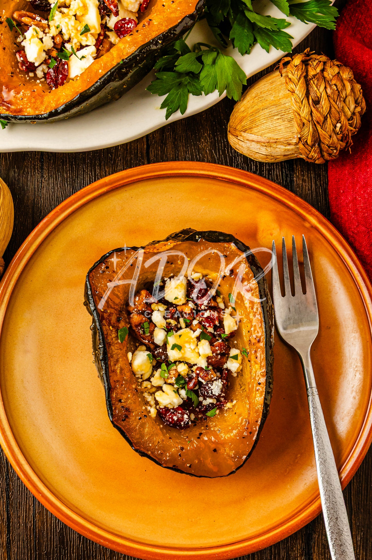 Hot Honey Feta Roasted Acorn Squash - EXCLUSIVE