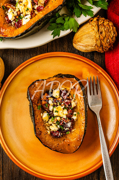 Hot Honey Feta Roasted Acorn Squash - EXCLUSIVE