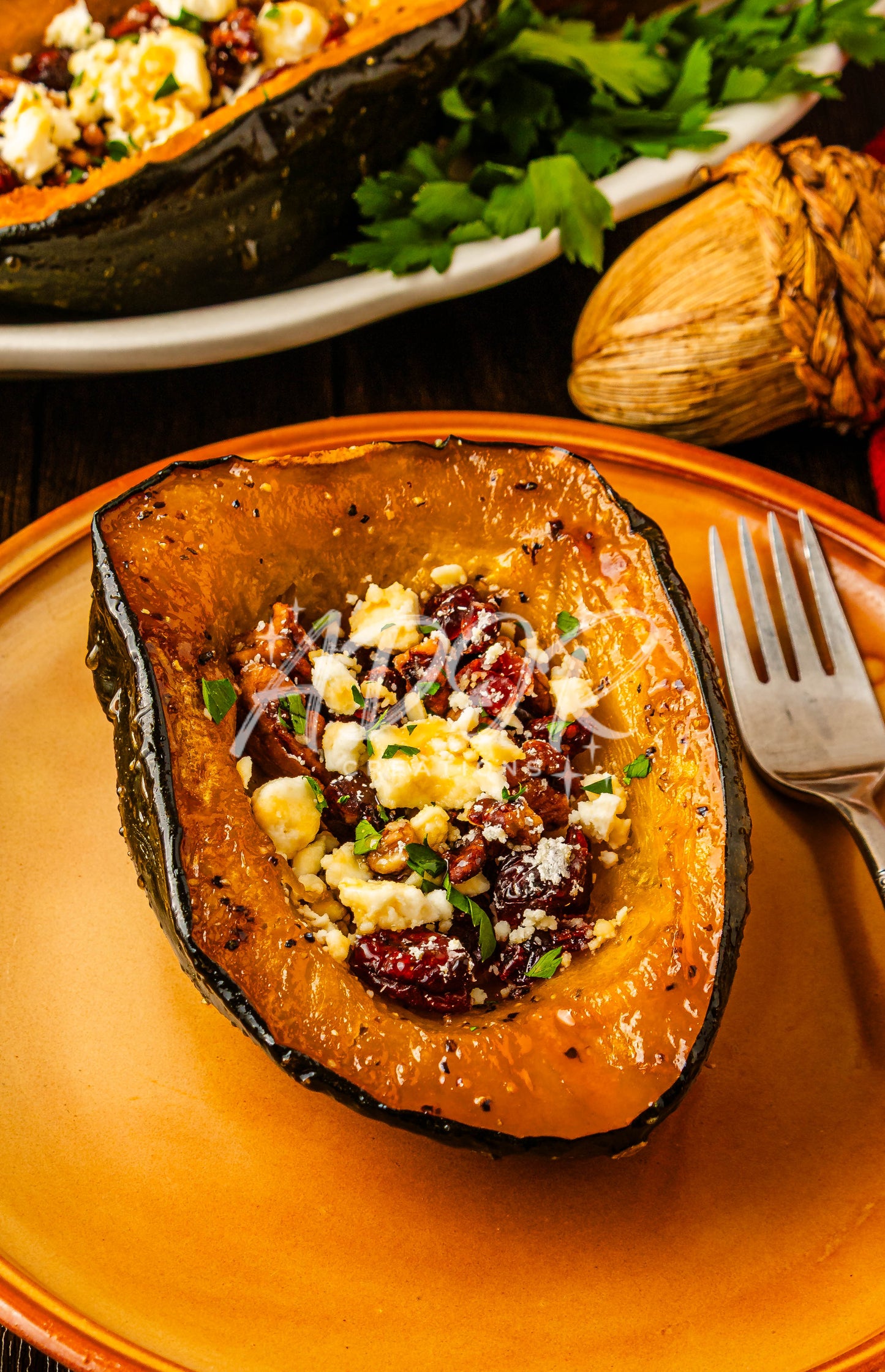 Hot Honey Feta Roasted Acorn Squash - EXCLUSIVE
