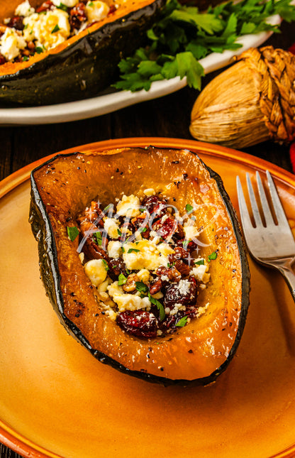 Hot Honey Feta Roasted Acorn Squash - EXCLUSIVE