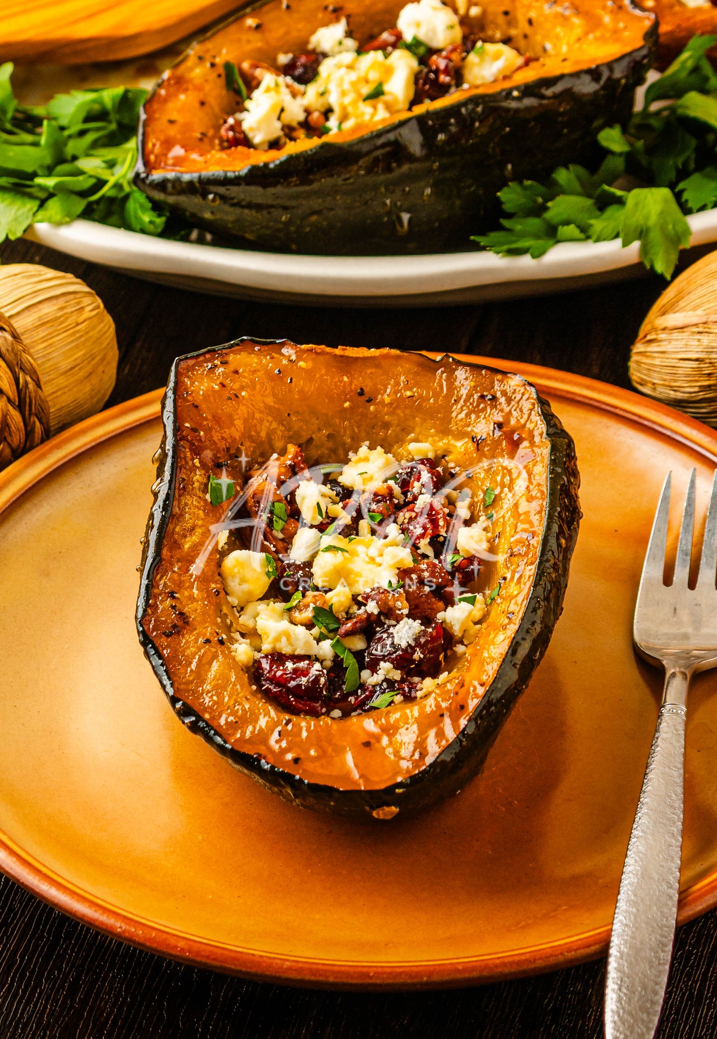 Hot Honey Feta Roasted Acorn Squash - EXCLUSIVE