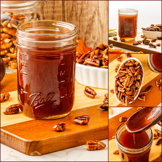 Homemade Pecan Syrup & Sweet Toasted Pecans - Set 1 of 3