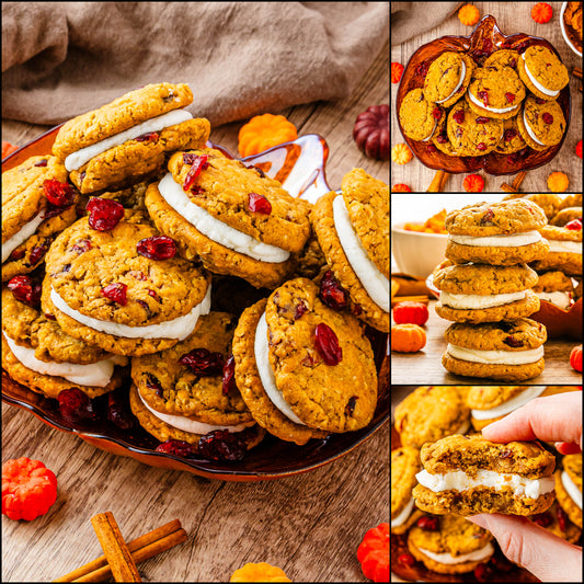 Pumpkin Oatmeal Cranberry Sandwich Cookies - Set 2 of 3