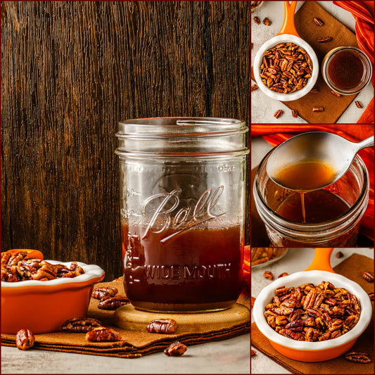 Homemade Pecan Syrup & Sweet Toasted Pecans - Set 3 of 3